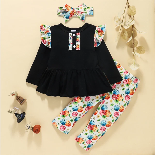 Tuta con tutina stampata neonate bambine neonate abiti pantaloni fascia