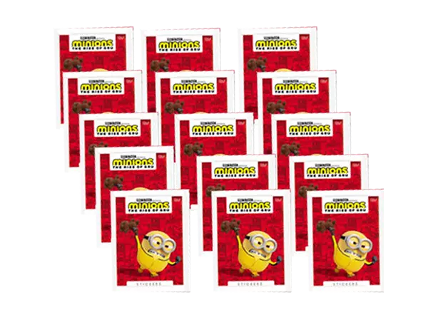 Topps Minions Sticker 2022 Suche nach dem Mini-Boss – 15x Tüten