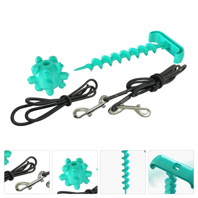 1 juego de cables para perros con estaca Pet Dog Chew Ball Bite Resistant Rope