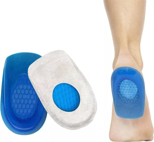 1 Pair Gel Heel Support Shoe Pads Orthotic for Plantar Fasciitis Care Insoles