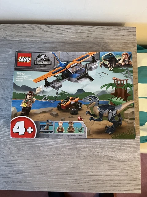LEGO JURASSIC WORLD 75942 Velociraptor Biplane Rescue Mission NEW! Age ...