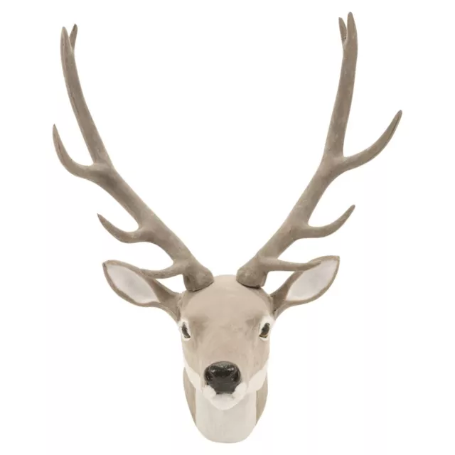 Wall Mounted Reindeer Head Decoration Stag Ornament Deer Antler Trophy Christmas