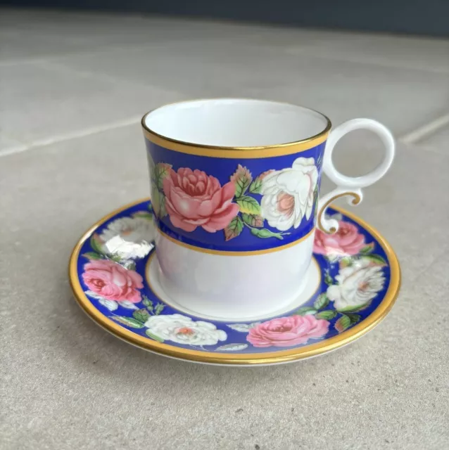 Royal Worcester Chamberlain Roses Cup & Saucer-The Connoisseur Collection