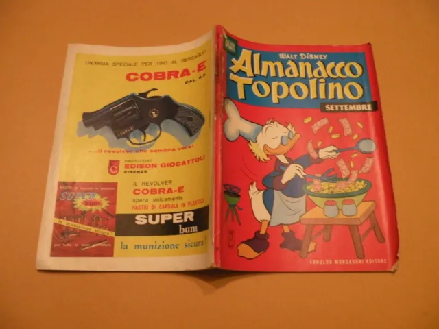 Almanacco Topolino 1963 N° 9 Mondadori Disney Originale Molto Buono No Bollini