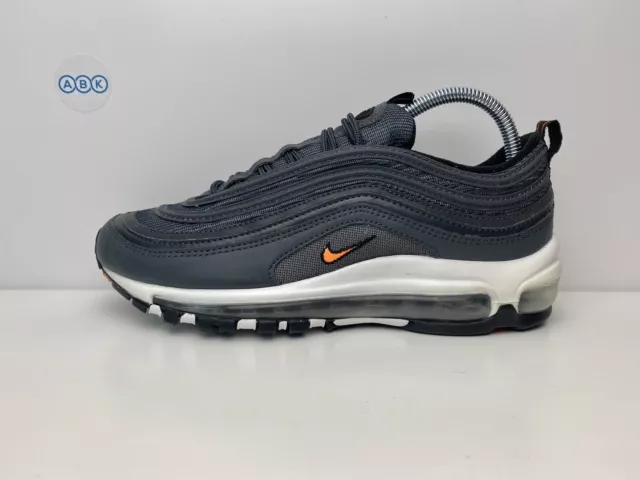 NIKE AIR MAX 97 Black Anthracite White Orange Uk Size 6 EUR 39
