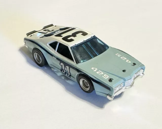 Aurora AFX Mercury Stocker #31 Light Blue White Magna-traction HO Slot Car “READ