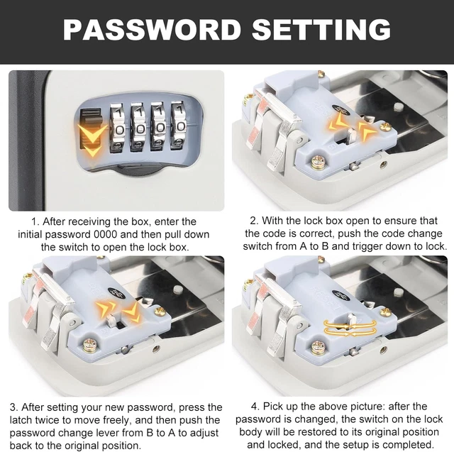 Cassetta Portachiavi Con Codice A 4 Cifre - Cassaforte Da Esterno Antifurto - Foto 6