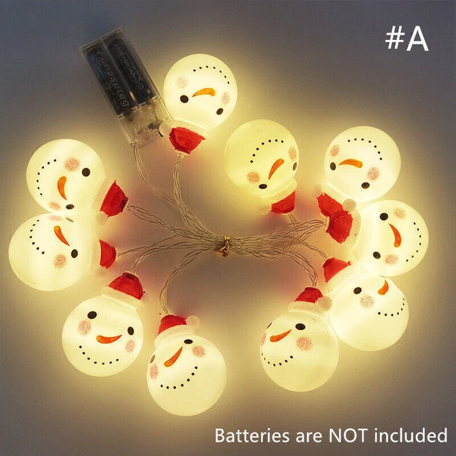 Christmas LED String Light Indoor Snowman Fairy Lamps Party Xmas Tree Decoration