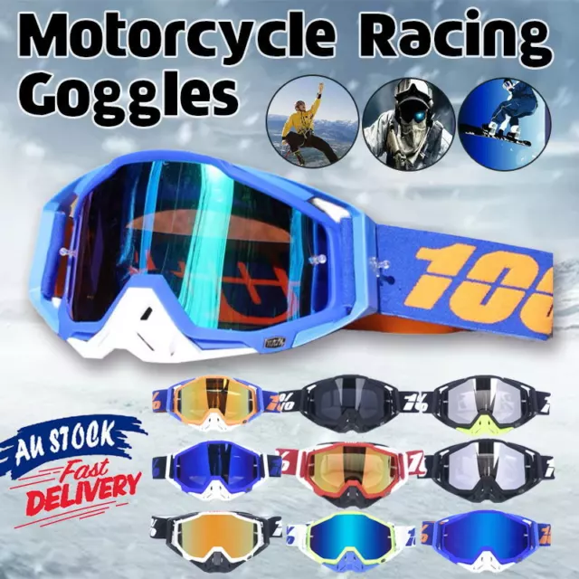 Motorcycle Racing Goggles Motocross MX MTB ATV UTV Dirt Bike Off-road Eyewear AU