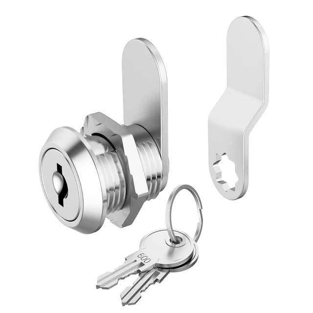 1 Pack Cabinet Locks with Keys, 5/8&quote; Cam Lock keyed Alike, Secure...