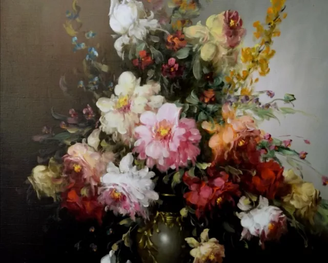 Still Life with Flowers by Balogh Bela famous Hungarian artist 3