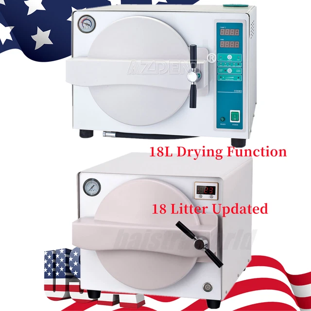 DENTAL LAB AUTOCLAVE Sterilizer Vacuum Steam Sterilization /18L Drying