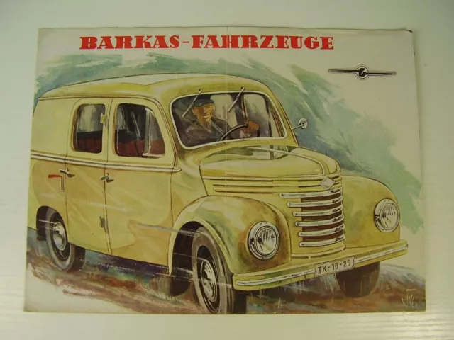 Originales Werbe Prospekt Barkas Fahrzeuge