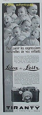 Leica Publicité Leica Couplex appareil photo vintage print ad  1932-5h 