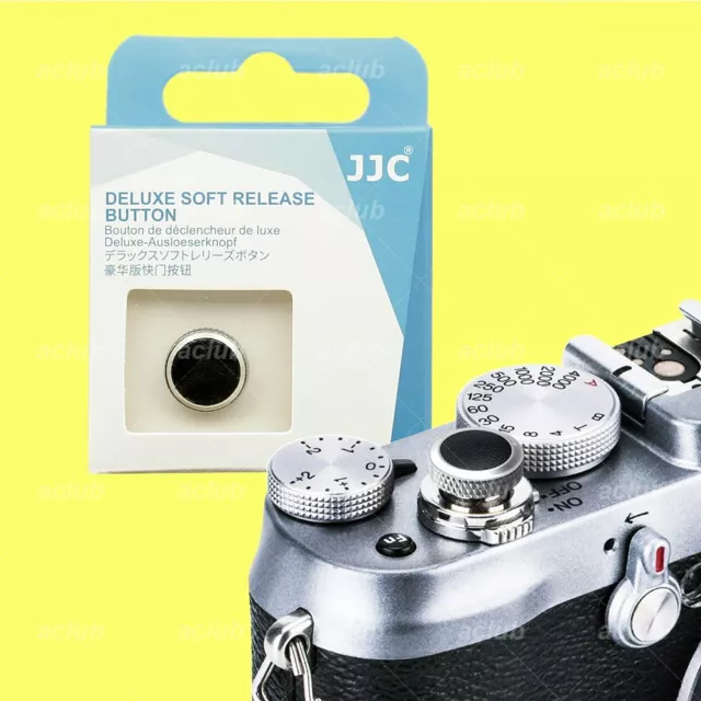 Deluxe Soft Shutter Release Button Silver Black for Sony Canon Leica Nikon
