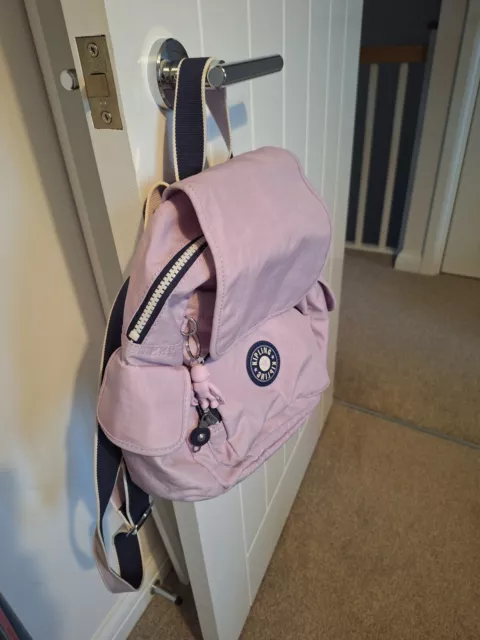 Kipling Backpack - Lilac with monkey 5 external pockets 2 internal pockets