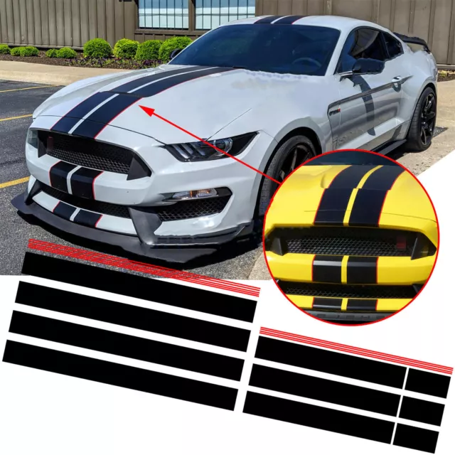 Graphics Rally Racing Stripe Hood Roof Trunk Aufkleber Wrap für Ford Mustang
