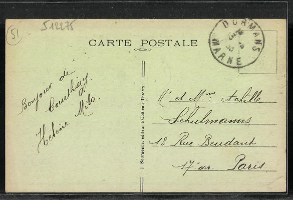 CPA Dormans, Route de Chalons 2