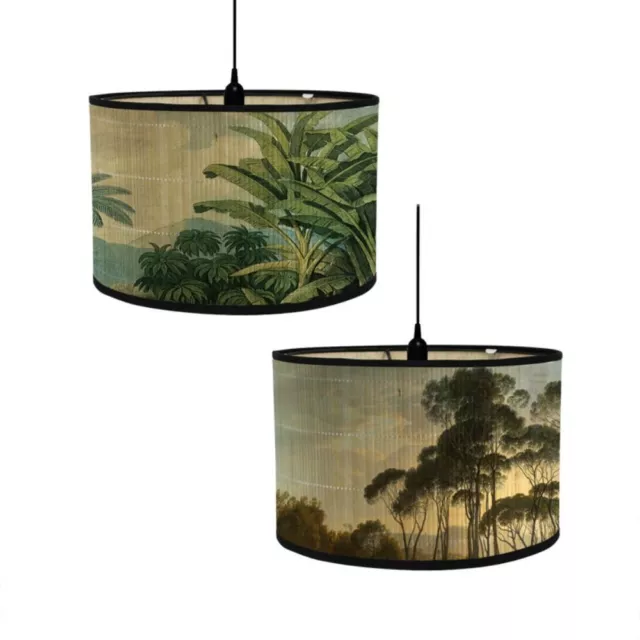 Bamboo Lamp Covers Retro Style Lighting Fixtures Lamp Shade  Simple Chandelier