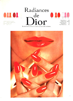 PUBLICITE ADVERTISING  1982   DIOR cosmétiques soin des ongles 