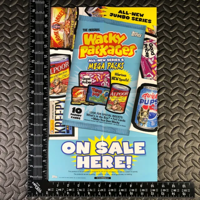 Wacky Packages Ans6 2007 All-New Series 6 Box Topper Window Poster Ad Promo