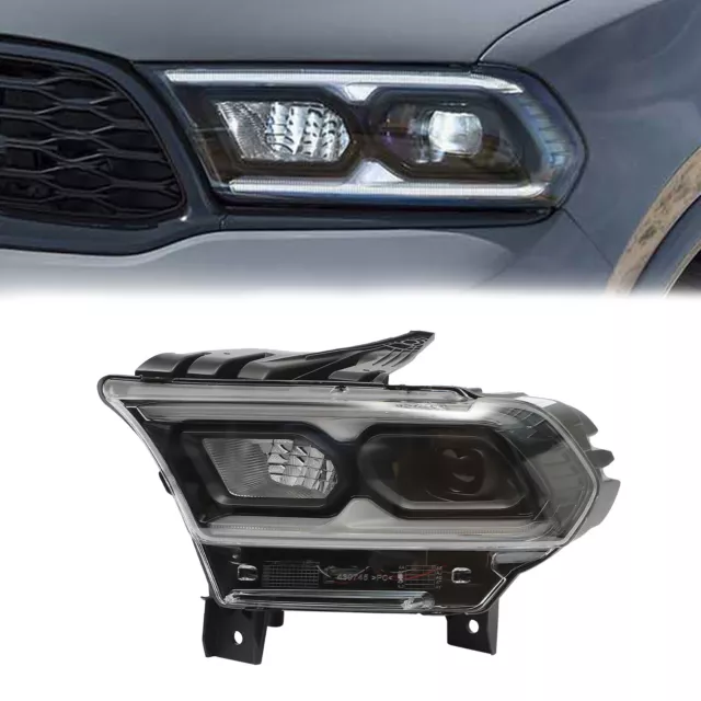 For 2021-2023 Dodge Durango Full LED Headlight Lamp Left LH Driver Side Black