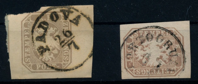 LOMBARDEI-VENETIEN  1863/64 2 Zeitungsmarke, PADOVA, PORTOGRUARO. Sehr schön!