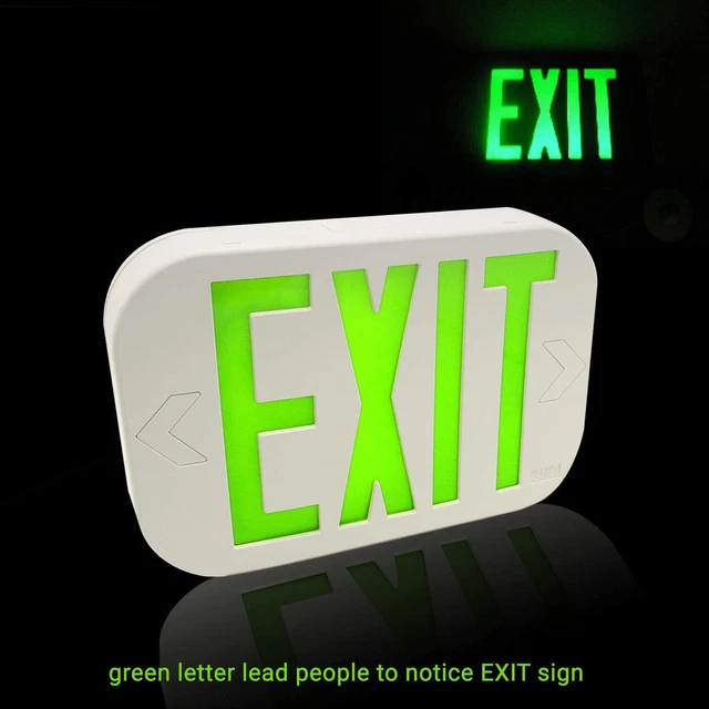 LS [1-Pack] LED Emergency Light,EXIT Sign Lighting Green w/ LED Lamp GREEN EXIT