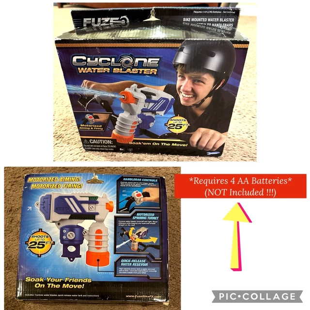 CYCLONE WATER BLASTER Bike Mounted Squirt Gun Motorized *Sealed with