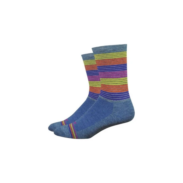 DeFeet Wooleator Comp Unisex 6 inch Sapphire Heather Business Time Cycling Socks