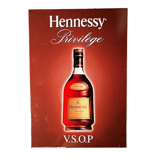 VINTAGE ADVERTISING DISPLAY HENNESSY Cognac Display Sign Metal 25” X 17