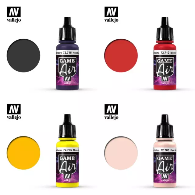 Vallejo Game Pinturas Color Aire - (Individuales todos los colores) 17 ml Botellas Acrílico