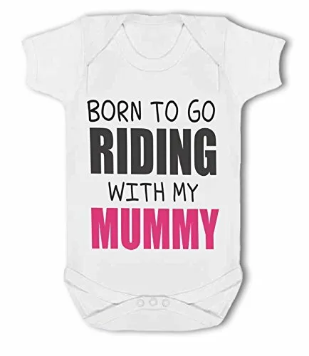 Born to go Riding with my Mummy - Baby Vest by BWW Print Ltd
