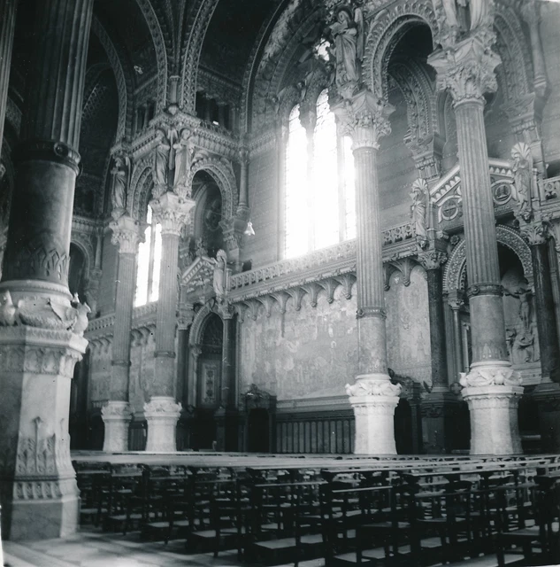 LYON c. 1960 - Intérieur Basilique Notre-Dame de Fourvière Rhône - Div 12380