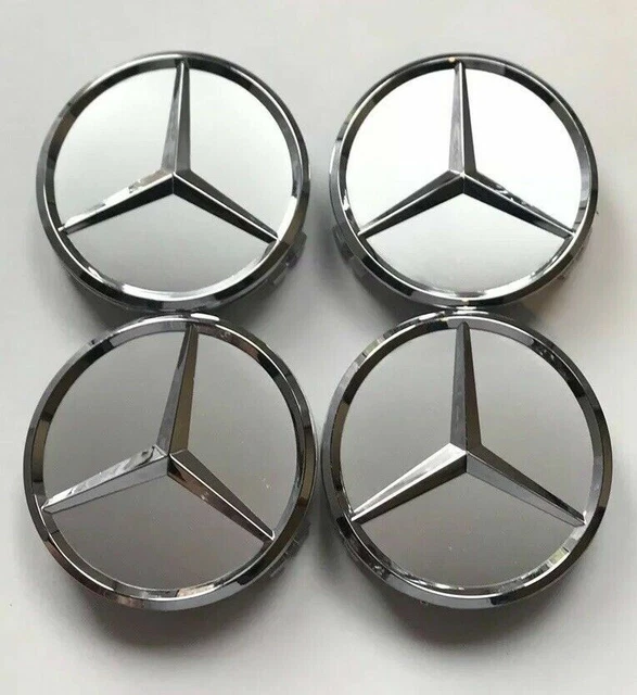 thumbnail image 2 of 4 Mercedes Blue Alloy Wheel Centre Hub Caps – AMG A B C E S Class / ML / CLA 2 of 5