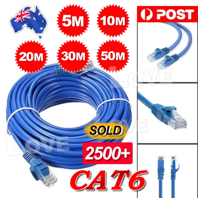 New Premium 5m 10m 15m 20m 30m 40m 50m Ethernet Network Lan Cable CAT6 1000Mbps