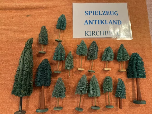 Konvolut Seltene Luflee Bäume Scheffler Seiffen Weihnachtsberg Modellbahn DDR