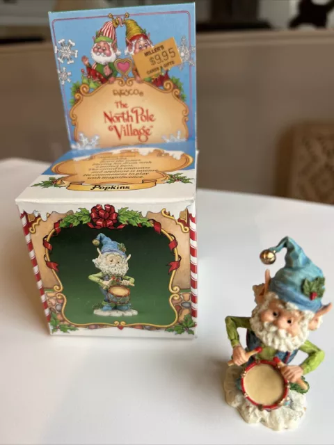 Vintage 1986 Enesco The North Pole Village Elf figurine POPKINS Sandi ZIMNICKI