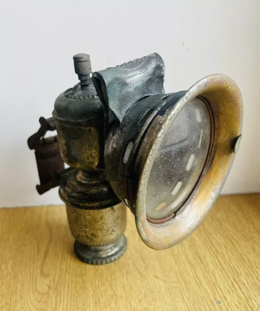 Lampe lanterne carbure acétylène Cicca- moto/vélo-années 1900 à 1930