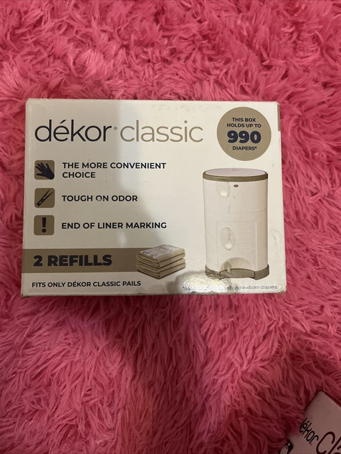 3 Packs Dekor Classic Size Diaper Pail Refills 2 Count - Holds Up To 990 Diapers