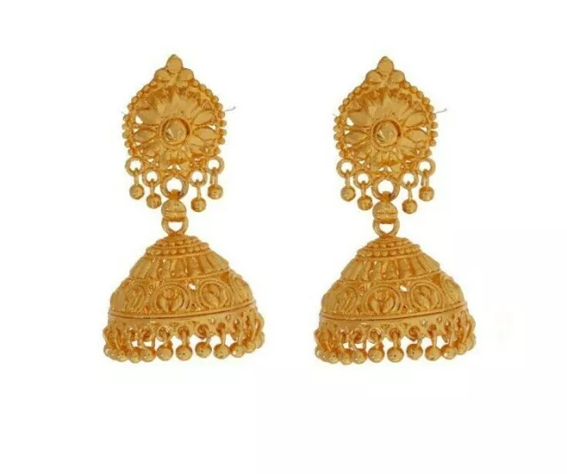Indian Bollywood Bridal Gold Plated Party Jhumki Jhumka Ethnic Fashion Earrings