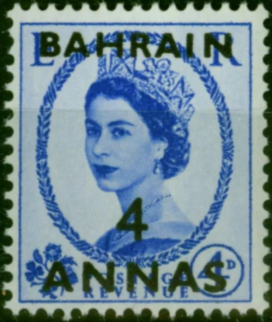 Bahrain 1956 4a on 4d Ultramarine SG98 V.F MNH