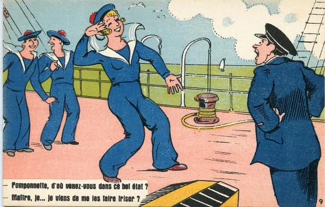 Cpa / Postcard / Humor / Satire / Fantasy Illustrator / Pomponette