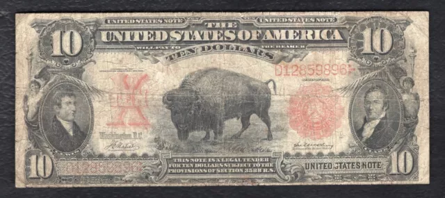 Fr. 118 1901 $10 Ten Dollars “Bison” Legal Tender United States Note