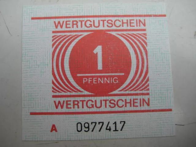 A-Serie Knastgeld DDR-Geld Stasi prison money 1 Pfennig Gefängnisgeld Coupons