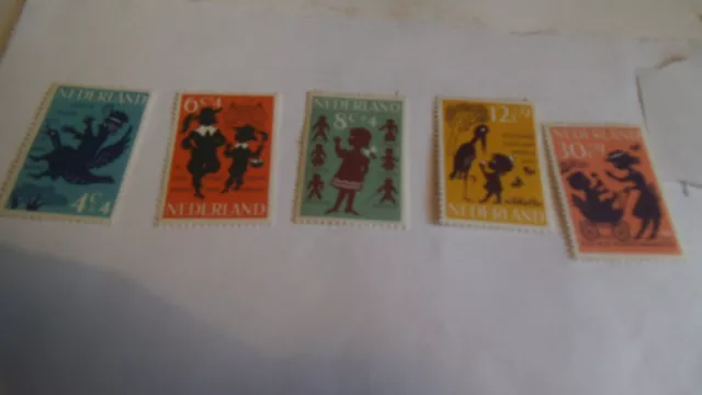 Nederland 1963 child welfare stamp set 960 - 964 lmm