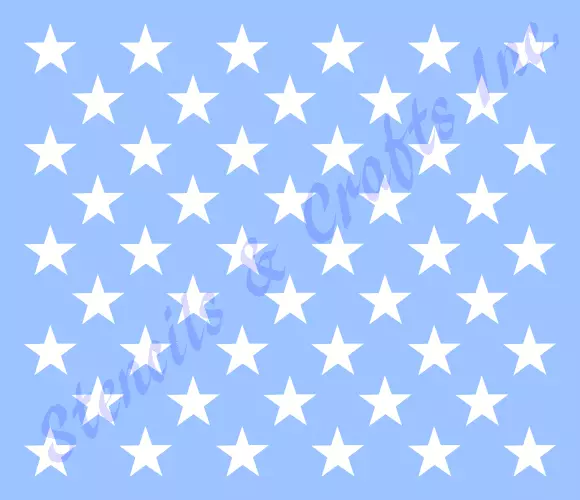 1.25 STAR STENCIL 50 STARS TEMPLATE AMERICAN PATRIOTIC FLAG PATTERN 10  X 14 