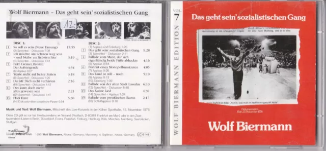 Wolf Biermann -Das Geht Sein'....- 2xCD Wolf Biermann Lieder Produktion