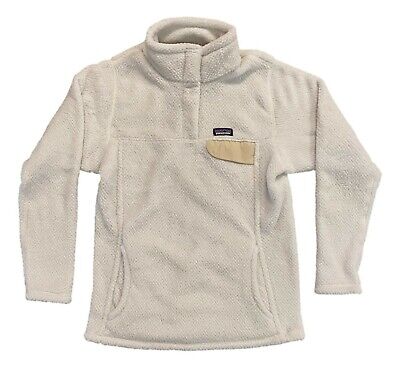 Patagonia Girls' Re-Tool Snap-T Fleece Pullover Sweater (Raw Linen) 65586  $99