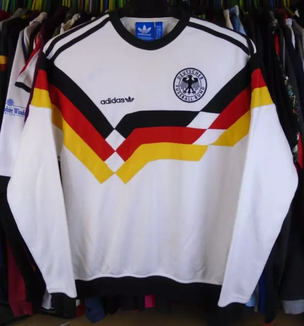 WEST GERMANY 1990 ITALIA '90 adidas FOOTBALL SOCCER SWEATSHIRT TOP X-SMALL